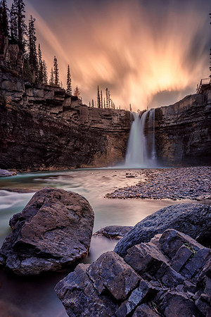 Sunset at Crescent Falls