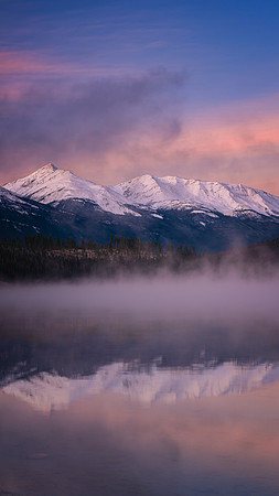 Pink glow to the West